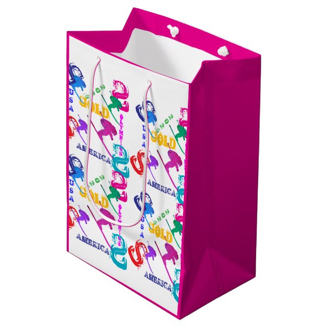 SAC CADEAU MOYEN SKI OLYMPIQUE (Devant Angle)