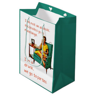 Sac Cadeau Moyen SlipperyJoe socialisation boisson fête vintage fem