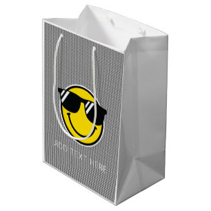 Sac Cadeau Moyen Smile Emoji Happy Face Lunettes de soleil En vichy