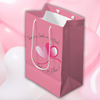Sac Cadeau Moyen Smile in My Heart Valentine's