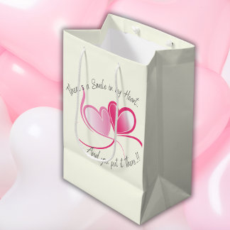 Sac Cadeau Moyen Smile in My Heart Valentine's