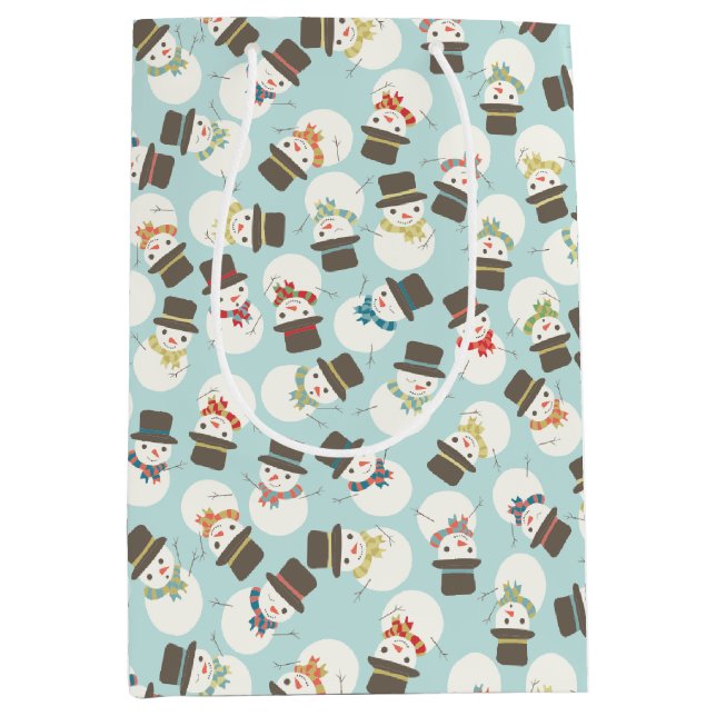 Sac Cadeau Moyen Snowman (Devant)