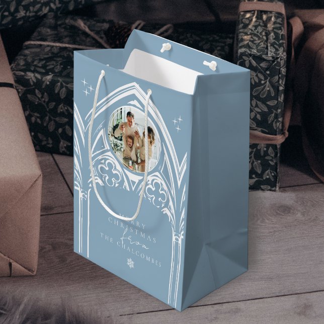 Sac Cadeau Moyen Snowy Gothique Hiver Fairytale Noël Photo (Créateur téléchargé)