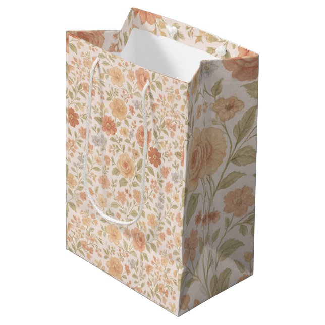 Sac Cadeau Moyen Soft Apricot Blossom (Devant Angle)