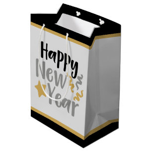 Sac Cadeau Moyen soirée d'art de mots Happy New Year