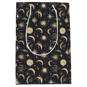 Sac Cadeau Moyen Soleil céleste et étoiles Ciel nocturne