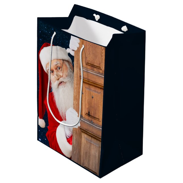 Sac Cadeau Moyen Son joyeux nom de Noël Père Noël (Devant Angle)