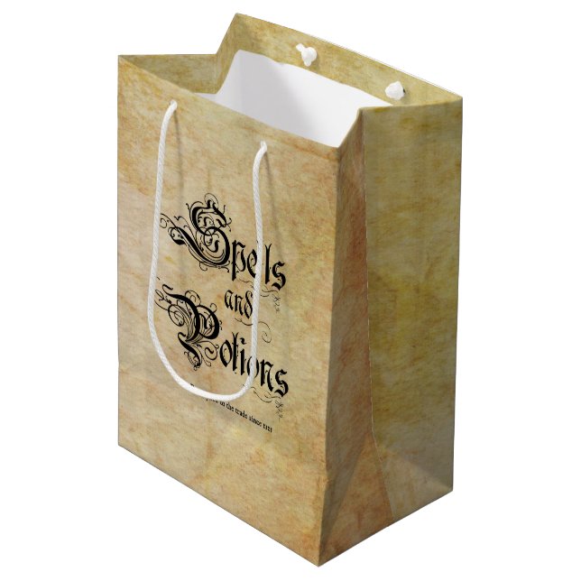 Sac Cadeau Moyen Sorts et Potions (Devant Angle)