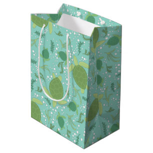 Sac Cadeau Moyen Sous le Baby shower des tortues de mer