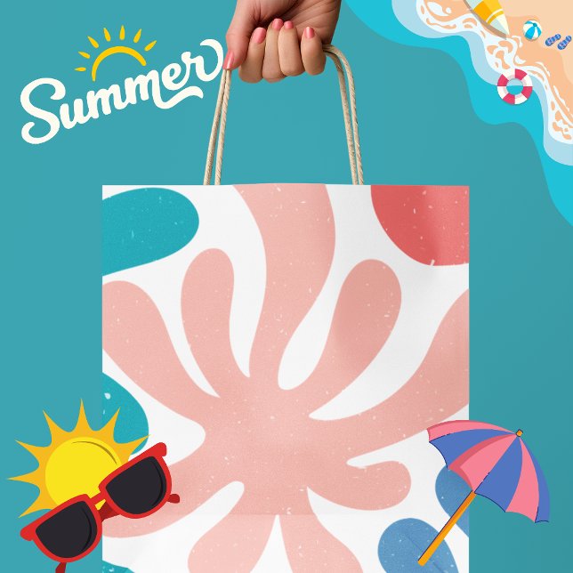 Sac Cadeau Moyen Sous le thème d'été Palms (Under the Palms summer theme Medium Gift Bag)