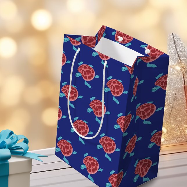 Sac Cadeau Moyen Sous les créatures de la mer (Créateur téléchargé)