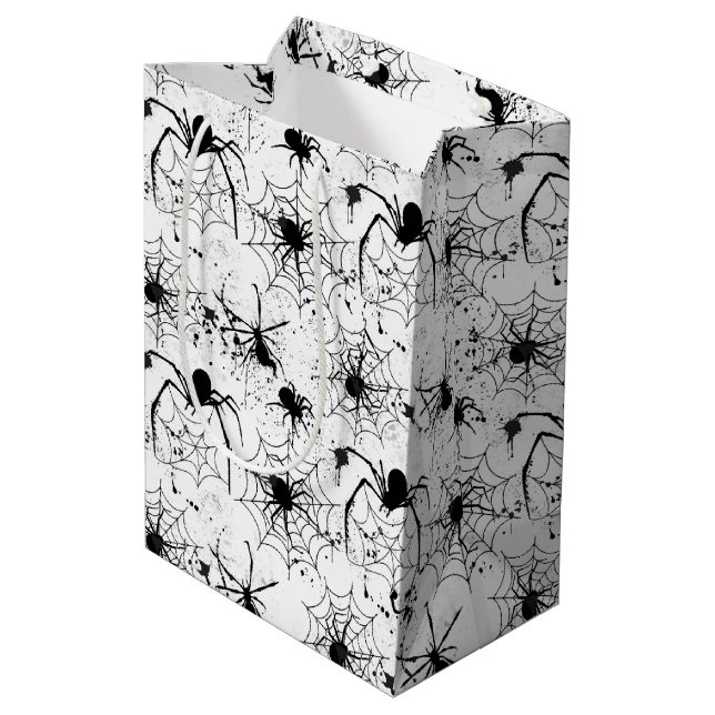 Sac Cadeau Moyen Spiderweb Pattern Halloween  (Dos Angle)