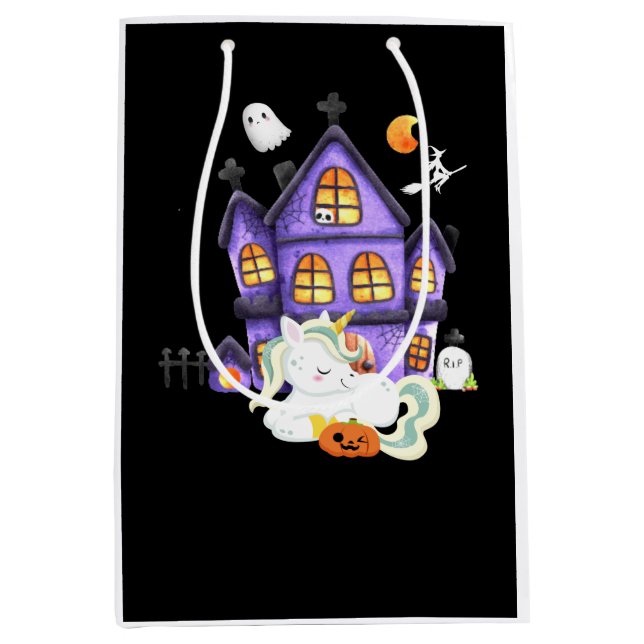 Sac Cadeau Moyen Spooky unicorn (Devant)