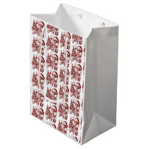 Sac Cadeau Moyen Squelette joyeux AF Snarky Noël Sarcasme Drôle