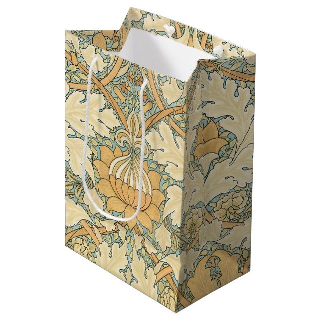 Sac Cadeau Moyen St. James by William Morris, Acanthus Leaves (Devant Angle)