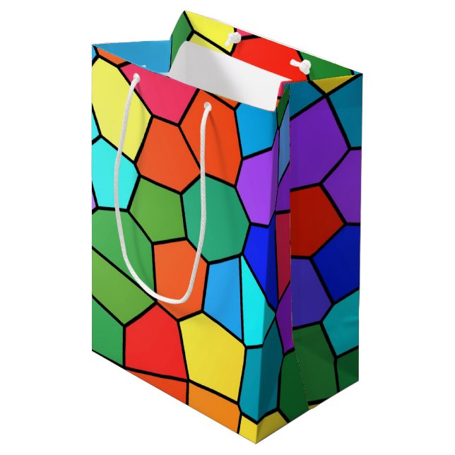 Sac Cadeau Moyen Stained Glass (Devant Angle)