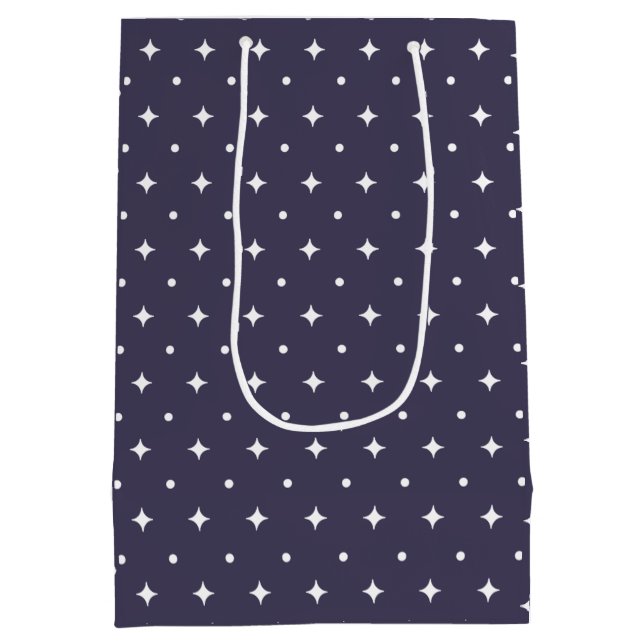 Sac Cadeau Moyen Star Pattern Gift Bags | Minimal Celestial Stars  (Dos)