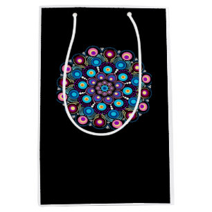 Sac Cadeau Moyen Starry Night Whimsigoth Dot Mandala