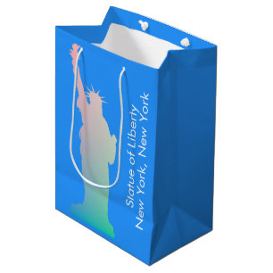 Sac Cadeau Moyen Statue arc-en-ciel personnalisée de Liberty New Yo