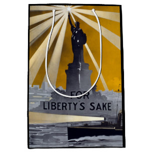 Sac Cadeau Moyen Statue de la Liberté Torch et de la Marine américa