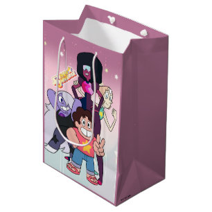 Sac Cadeau Moyen Steven Universe Pose du groupe Crystal Gem