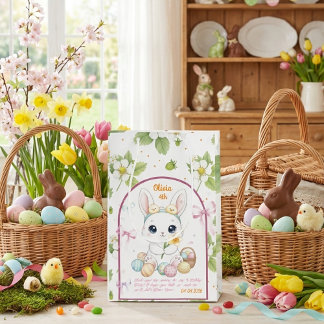 Sac Cadeau Moyen Strawberry Gaze Bunny - Cute Anime Eyes & Ribbon