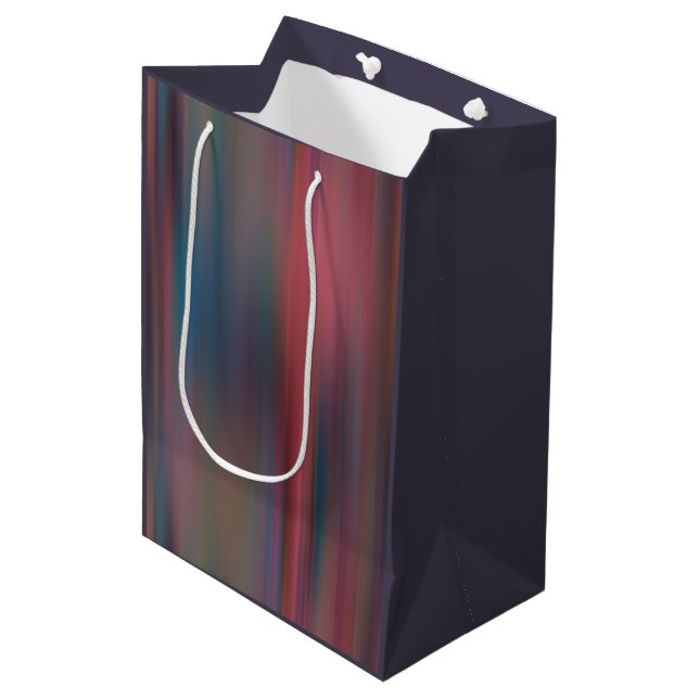Sac Cadeau Moyen stries colorées (Devant Angle)