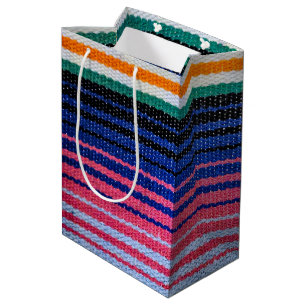 Sac Cadeau Moyen Stripes traditionnelles mexicaines de festa