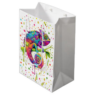 Sac Cadeau Moyen Style d'aquarelle des teintures Chameleon