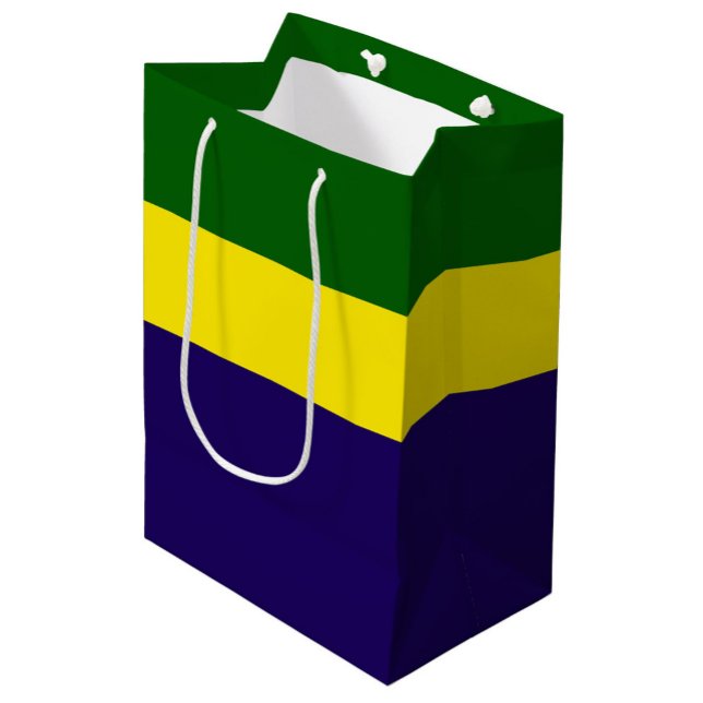 Sac Cadeau Moyen Style de bloc couleur bleu vert (Créateur téléchargé)
