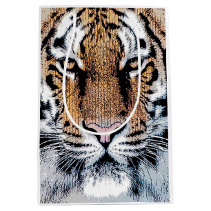 Sac Cadeau Moyen Style de graphique de portrait de tigre