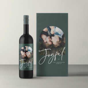 Sac Cadeau Moyen Style moderne élégante typographie vert joyeux Noë