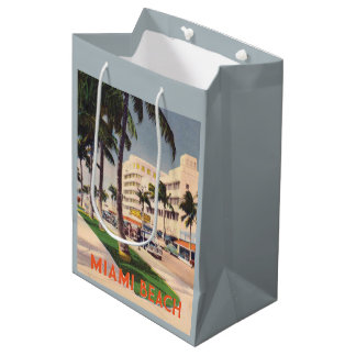 Sac Cadeau Moyen Style voyage vintage Miami Beach