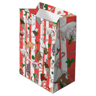 Sac Cadeau Moyen Sucre de canne Pet Rattie Noël!