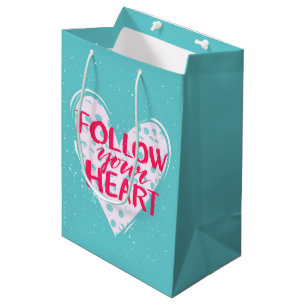 Sac Cadeau Moyen Suivez votre coeur 2