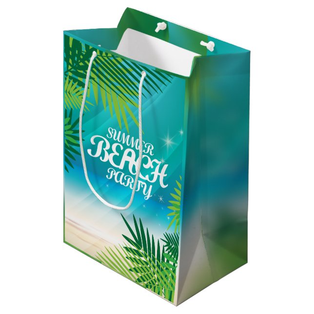 Sac Cadeau Moyen Summer Beach Party (Devant Angle)
