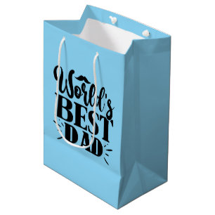 Sac Cadeau Moyen Superbe art avec des mots pour le meilleur Papa du