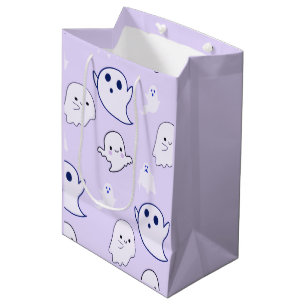 Sac Cadeau Moyen Superbes fantômes blancs violets Halloween