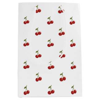 Sac Cadeau Moyen 🍒 Sweet Cherry Minimal Elegant Tissue Paper