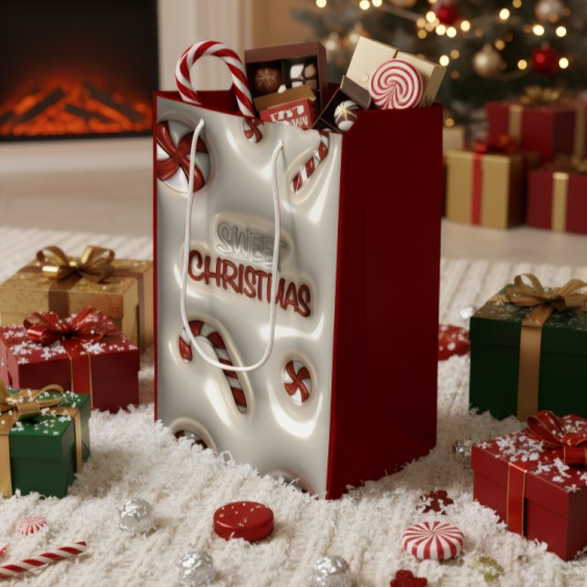 Sac Cadeau Moyen Sweet Christmas Holiday Gift Bag (Créateur téléchargé)