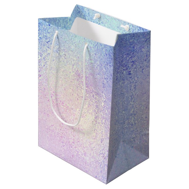 Sac Cadeau Moyen Sweet Rainbow Glittery fête d'anniversaire (Devant Angle)