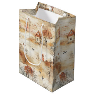 Sac Cadeau Moyen Sylvoria - Naïfs motifs de paysage (5/8)