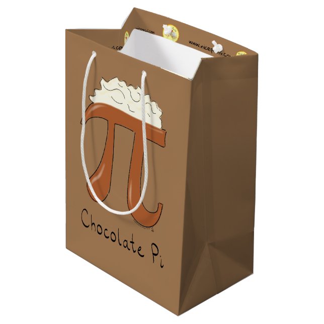 Sac Cadeau Moyen Symbole de la journée Pi Chocolat Math Enseignant  (Dos Angle)