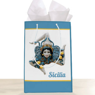 Sac Cadeau Moyen Symbole de la Sicile Trinacrie Méduse sicilienne
