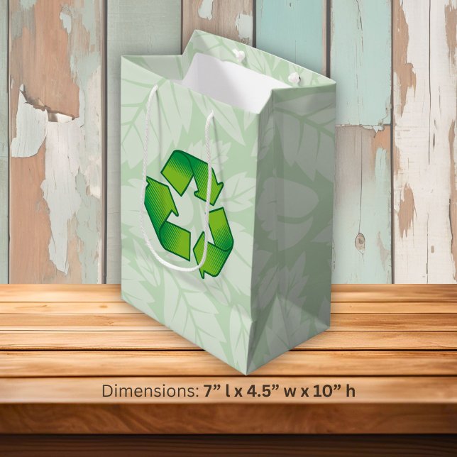 Sac Cadeau Moyen Symbole de recyclage (Créateur téléchargé)
