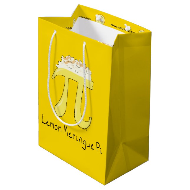 Sac Cadeau Moyen Symbole Fantaisie Humour citron Pi (Dos Angle)