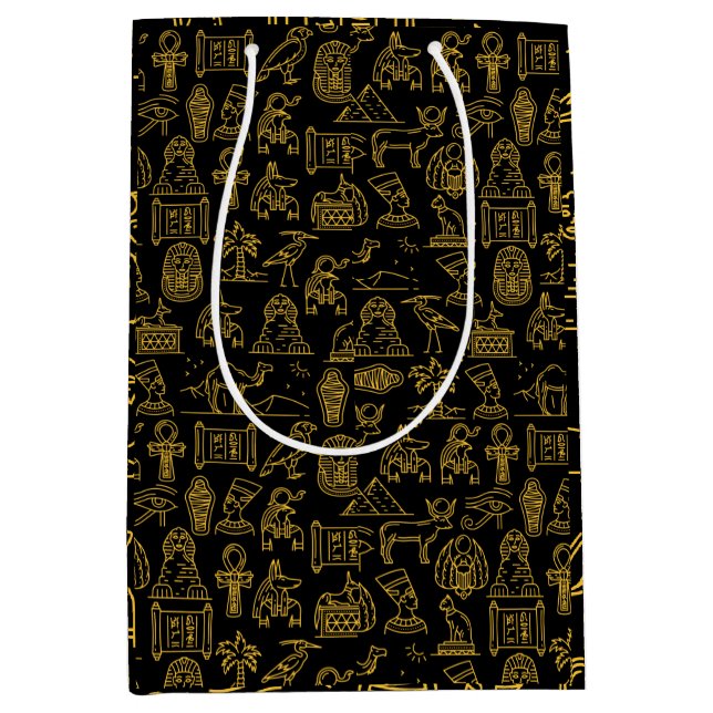 Sac Cadeau Moyen SYMBOLE HIÉROglyphique égyptien Motif (Devant)