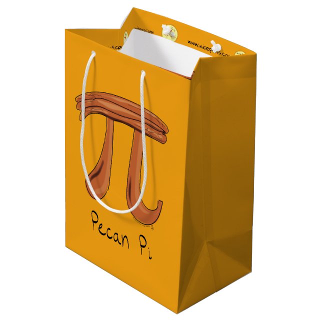 Sac Cadeau Moyen Symbole Pecan Pi Enseignant Math (Dos Angle)