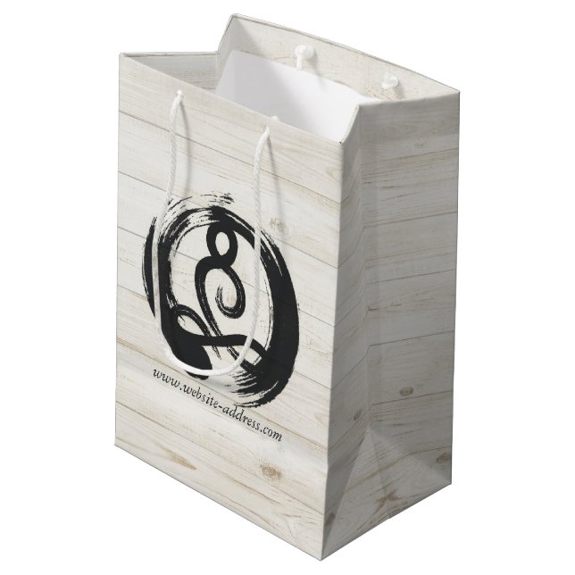 Sac Cadeau Moyen Symbole ZEN du guérisseur Pose de la méditation de (Dos Angle)