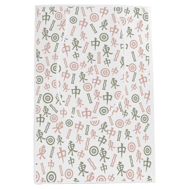 Sac Cadeau Moyen Symboles du Mahjong (Devant)